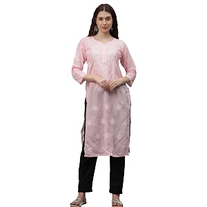 Seva Chikan Hand Embroidered Lucknowi Chikankari Appricoat