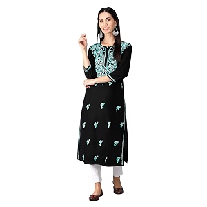 Seva Chikan Hand Embroidered Lucknowi Chikankari Regular