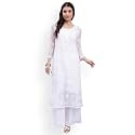 Seva Chikan Hand Embroidered Lucknowi Chikankari Georgette