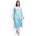 Seva Chikan Hand Embroidered Lucknowi Chikankari Regular
