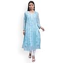 Seva Chikan Hand Embroidered Lucknowi Chikankari Georgette