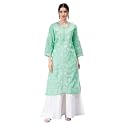 Seva Chikan Hand Embroidered Lucknowi Chikankari Appricot