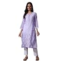 Seva Chikan Hand Embroidered Lucknowi Chikankari Appricot