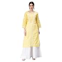 Seva Chikan Hand Embroidered Lucknowi Chikankari Appricot