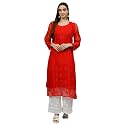 Seva Chikan Hand Embroidered Lucknowi Chikankari Georgette