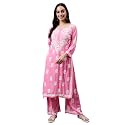 Seva Chikan Hand Embroidered Lucknowi Chikankari Rayon