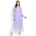 Seva Chikan Hand Embroidered Lucknowi Chikankari Georgette