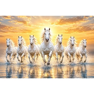 Seven Horses Vastu Wall Sticker for Home