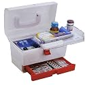 Seven Moon First Aid Box for Home & Office Large Capacity Medical Storage Organizer with Handle, Lock & Compartments Portable Plastic Emergency Medicine Kit Box (Random Color)