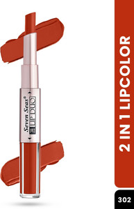 seven seas lip duo 2in1 lipstick full coverage comfortable lightweight lip colors orange 4 ml