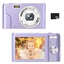Sevenat Digital Camera for Kids Boys and Girls - 36MP Children's Camera with 32GB SD Card，Full HD 1080P Rechargeable Electronic Mini Camera for Students, Teens, Kids(Purple)
