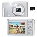 Sevenat Digital Camera for Kids Boys and Girls - Digital Camera, Full HD 1080P 36.0 Mega Pixels Vlogging Camera with 16X Digital Zoom, LCD Screen for Students, Teens, Kids,Silver