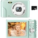 Digital Camera for Kids Boys and Girls 36MP Children's Camera with 32GB SD Card£¬Full HD 1080P Rechargeable Electronic Mini Camera for Students, Teens, Kids (Light Green)