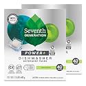 Seventh Generation Power Plus Dishwasher Packs, Fresh Citrus, 40 Ct, 2-Pack