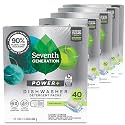 Seventh Generation Power+ Dishwasher Packs, Fresh Citrus Scent, Pack of 5