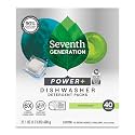 Seventh Generation Power Plus Dishwasher Detergent Packs Fresh Citrus scent for sparkling dishes Dishwasher tabs 40 count