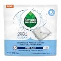 Seventh Generation Triple Action Clean Dishwasher Detergent Packs 1 pack Free &amp; Clear For de-greasing and cleaning even the toughest food messes Fights 48-hr stuck-on food 8.9 oz