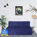 Seventh Heaven 1 Seater 6*3 Chenille Molfino Fabric Washable Cover Sofa Bed 1 Seater Single Foam Fold Out Sofa Cum Bed