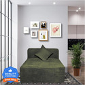 Seventh Heaven 6*3 Chenille Molfino Fabric with 1 Cushion 1 Seater Single Foam Fold Out Sofa Cum Bed