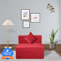 Seventh Heaven 1 Seater 6*3 Chenille Molfino Fabric Sofa Bed with 1 Cushion 1 Seater Single Foam Fold Out Sofa Cum Bed