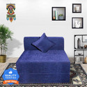 Seventh Heaven 6*3 Chenille Molfino Fabric with 1 Cushion 1 Seater Single Foam Fold Out Sofa Cum Bed