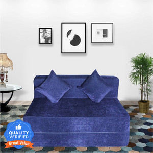 seventh heaven 46 chenille molfino washable fabric with 2 cushions 2 seater double foam fold out sofa cum bed