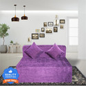 Seventh Heaven 4*6 Chenille Molfino Washable Fabric with 2 Cushions 2 Seater Double Foam Fold Out Sofa Cum Bed