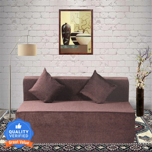 seventh heaven 65 chenille molfino fabric with 2 cushions 3 seater double foam fold out sofa cum bed