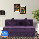 Seventh Heaven 6*5 Chenille Molfino Fabric with 2 Cushions 3 Seater Double Foam Fold Out Sofa Cum Bed
