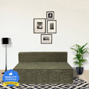 Seventh Heaven 3 Seater 6*5 Chenille Molfino Fabric Washable Cover Sofa Bed 3 Seater Double Foam Fold Out Sofa Cum Bed