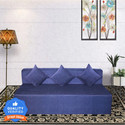 Seventh Heaven 6*6 Chenille Molfino Fabric with 3 Cushions 4 Seater Double Foam Fold Out Sofa Cum Bed