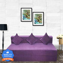 Seventh Heaven 6*6 Chenille Molfino Fabric with 3 Cushions 4 Seater Double Foam Fold Out Sofa Cum Bed
