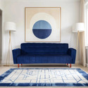 Seventh Heaven Lisbon 4 Seater Wooden Sofa cum Bed, Chenille Molfino Fabric 78x44x16 4 Seater Single Solid Wood Pull Out Sofa Cum Bed