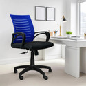 Seventh Heaven Ergonomic Office Chair Mid Back Lumbar Support Armrest Fabric Office Arm Chair