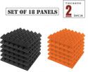 Seventh Heaven Foam Pyramid Wall (18 Panels Orange, Black)