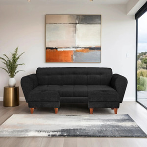 seventh heaven milan 5 seater sofa with 2 ottoman chenille molfino fabric 1 year warranty fabric 5 seater  sofa