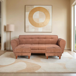seventh heaven milan 5 seater sofa with 2 ottoman chenille molfino fabric 1 year warranty fabric 5 seater  sofa