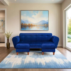 seventh heaven milan 5 seater sofa with 2 ottoman chenille molfino fabric 1 year warranty fabric 5 seater  sofa
