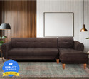 Seventh Heaven Milan 6 Seater Sofa, Extra Spacious, Chenille Molfino Fabric: 2 Year Warranty Fabric 6 Seater  Sofa (Finish Color - Brown, DIY(Do-It-Yourself))
