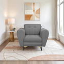 Seventh Heaven Milan Icon 1 Seater Sofa, Extra Spacious, Plush Suede Fabric 1 Seater  Sofa