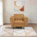 Seventh Heaven Milan Icon 1 Seater Sofa, Extra Spacious, Plush Suede Fabric 1 Seater  Sofa