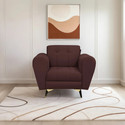 Seventh Heaven Milan Icon 1 Seater Sofa, Extra Spacious, Plush Suede Fabric 1 Seater  Sofa