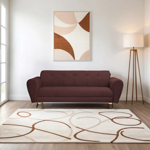 seventh heaven milan icon 3 seater sofa extra spacious plush suede fabric 3 seater  sofa