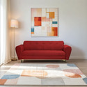 Seventh Heaven Milan Icon 3 Seater Sofa, Extra Spacious, Plush Suede Fabric 3 Seater  Sofa