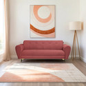 Seventh Heaven Milan Icon 3 Seater Sofa, Extra Spacious, Plush Suede Fabric 3 Seater  Sofa