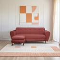 Seventh Heaven Milan Icon 4 Seater Sofa, Extra Spacious, Plush Suede Fabric 4 Seater  Sofa