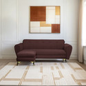Seventh Heaven Milan Icon 4 Seater Sofa, Extra Spacious, Plush Suede Fabric 4 Seater  Sofa