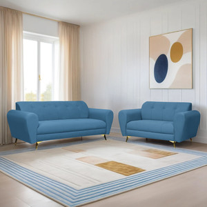 seventh heaven milan icon 5 seater sofa set plush suede fabric fabric 3  2 sofa set sky blue diydo-it-yourself