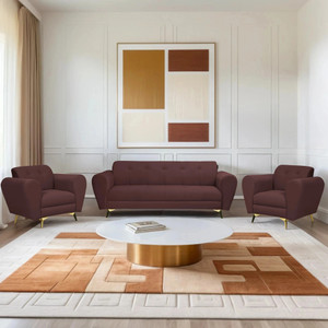 seventh heaven milan icon 5 seater sofa set plush suede fabric fabric 3  1  1 sofa set