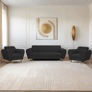 seventh heaven milan icon 5 seater sofa set plush suede fabric fabric 3  1  1 sofa set